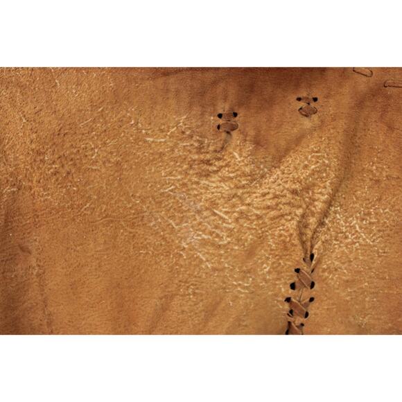 Vintage Skin Hide Leather Handmade Native American Style Dress Beads Fringed O/S - Picture 11 of 16